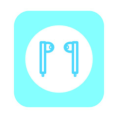 vector simple shapes icon of wireless headphones