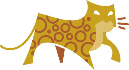 Vector illustration of a jaguar
