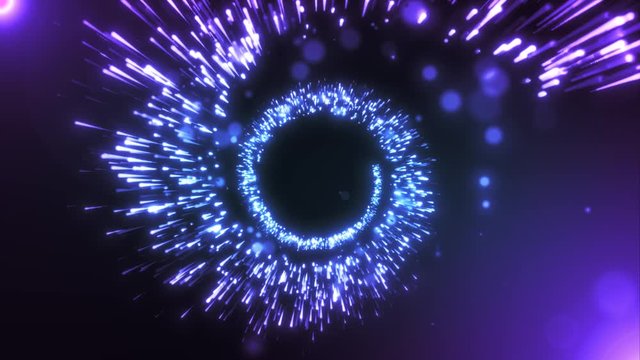 Abstract Helix Spiral Light Background Loop/ 4k animation of an abstract background with beautiful glowig spiral with particles seamless looping