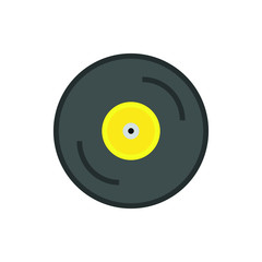 vector icon of simple vinyl record forms