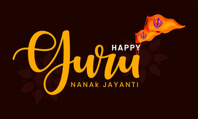 Vector Illustration,poster or banner of Guru Nanak Jayanti celebration.