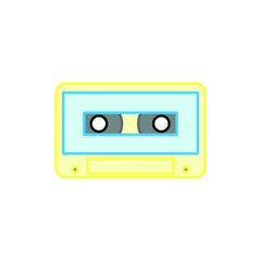 cassette tape simple shapes icon vector