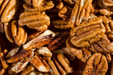 group of healthy and delicious pecans