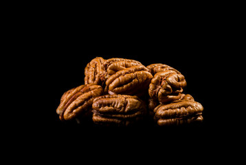 group of healthy and delicious pecans