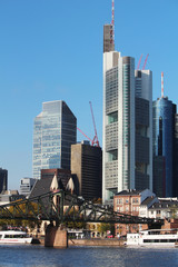 Fototapeta premium Downtown in Frankfurt in the city center, Germany