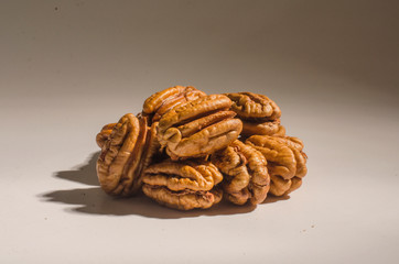 group of healthy and delicious pecans