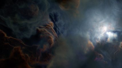 nebula background ,3d generated ,abstract space