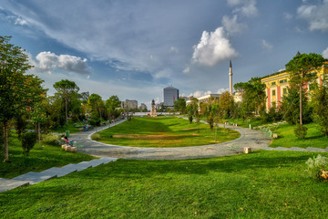 Albania, Tirana - the square of the national hero Albani Skanderbeg