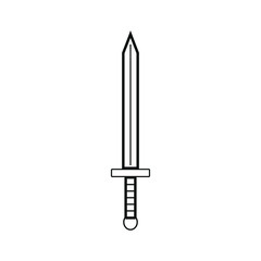 sword simple shapes icon vector
