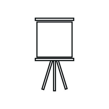 vector icon of simple canvas shapes to paint on easel