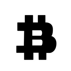 Obraz premium Bitcoin sign icon vector illustration isolated