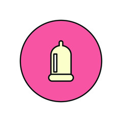 condom simple shapes vector icon