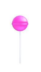 Pink round lollipop. vector illustration