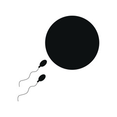 vector icon of simple forms of sperm