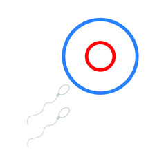 vector icon of simple forms of sperm