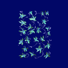 Watercolor  pattern. Abstract background with colorful  spring  field