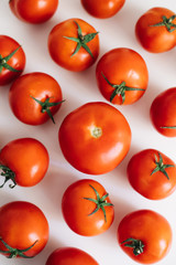 Tomatoes isolated on a white background.