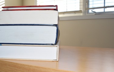 books on top a table