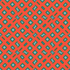 Abstract checkered geometric seamless pattern with different shapes.  Mosaic, tile background, wrapping paper. Vector illustration.   
