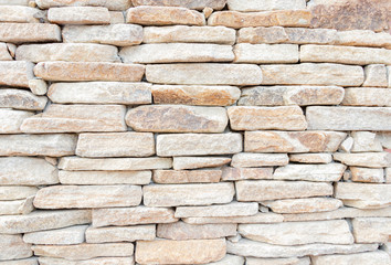 Obraz premium Bricked wall pattern, buildings around you, background.