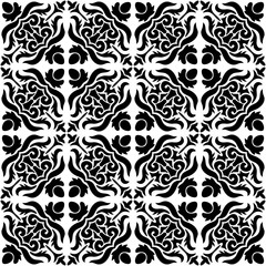 Abstract floral damask seamless pattern. Fantasy tile background. Flower, leaf mosaic. Wrapping paper. Vector illustration. 