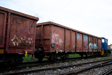 Lokomotive mit Wagen