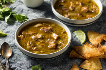 Homemade Colorado Pork Green Chili Soup