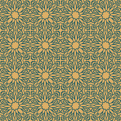 Abstract floral doodle seamless pattern. Fantasy background. Flower mosaic, wrapping paper. Vector illustration.    