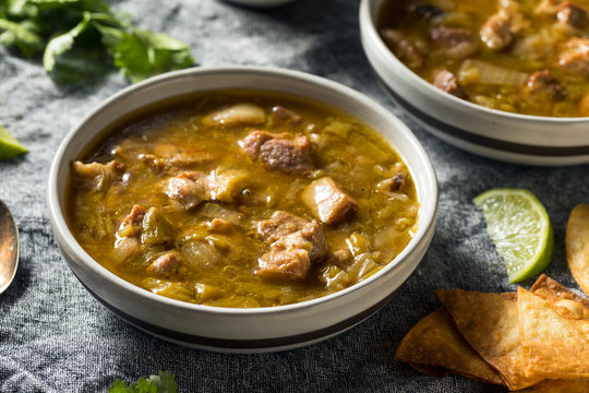 Homemade Colorado Pork Green Chili Soup