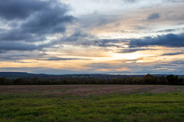 sunset in the mountains