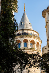 Fototapeta na wymiar Galata tower of Istanbul in November