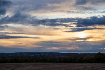 sunset in the mountains