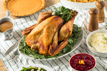 Homemade Thanksgiving Turkey Dinner with Potatoes