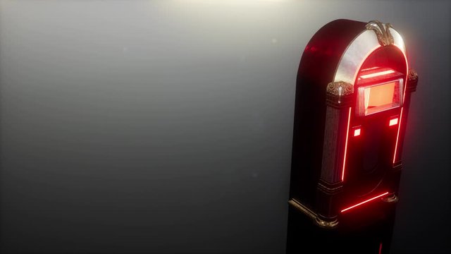 loop retro jukebox in the dark