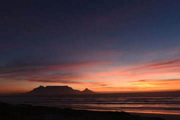 Sunset and Table Moutain