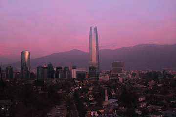 Santiago at sunset 