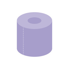 Isolated toilet paper icon flat design