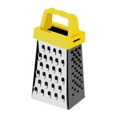 Grater yelow realistic vector illustration isolated