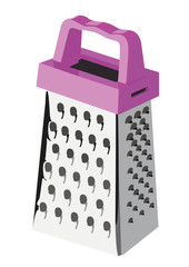 Grater purpure realistic vector illustration isolated