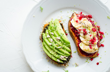 Healthy sandwich for breakfast, snack or lunch