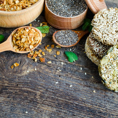 Healthy raw dessert snack. Fitness dietary food.