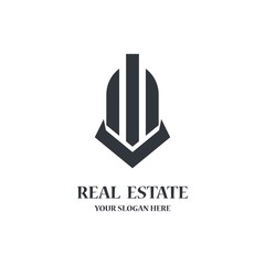 Real estate logo template vector icon