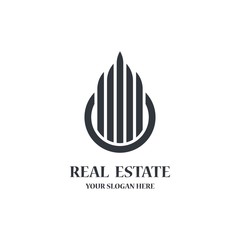 Real estate logo template vector icon