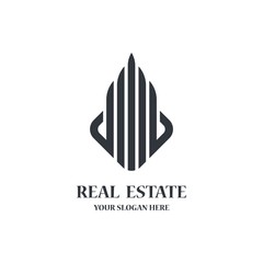 Real estate logo template vector icon