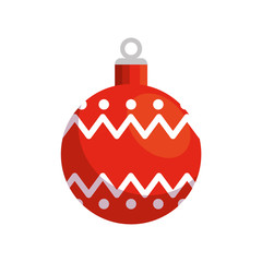 Fototapeta premium ball red christmas decoration isolated icon vector illustration design