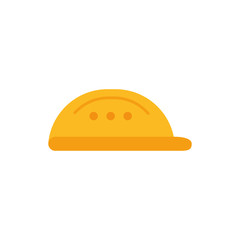 Isolated construction helmet flat design