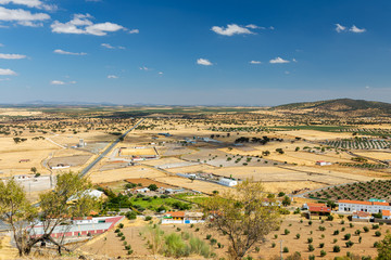 Landscape in Nogales. Extremadura. Spain.
