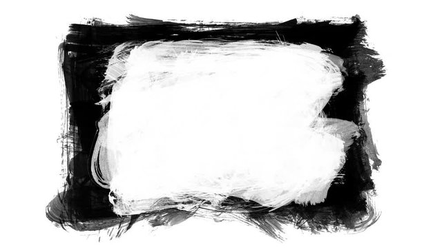 Animation grunge - brush stroke. Abstract hand - painted element. Grunge brush strokes animation. Underline and border design. Seamless looping background. 4K