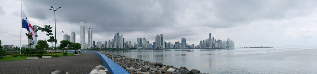 Fototapeta na wymiar Panorama of Panama City Skyline, photo stock