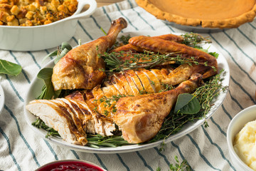 Homemade Thanksgiving Cut Up Turkey Platter